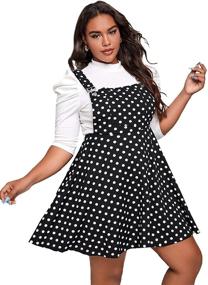 img 1 attached to Romwe Womens Adjustable Overall Pinafore Women's Clothing for Jumpsuits, Rompers & Overalls
