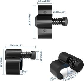 img 1 attached to Enhance Your Sliding Barn Doors with CCJH Adjustable Barn Door Stoppers in Black - Top Track Hardware, 1 Pair