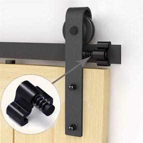 img 4 attached to Enhance Your Sliding Barn Doors with CCJH Adjustable Barn Door Stoppers in Black - Top Track Hardware, 1 Pair