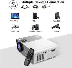 img 3 attached to 🎬 Bonsaii 5500L Home Movie Projector - 1080P, 200" Supported Indoor/Outdoor Video Projector for Home Theater, TV Stick, HDMI, VGA, USB, TV Box, PS4, Phone