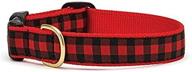 up country buffalo check collar logo