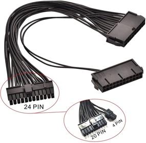 img 2 attached to 💡 Optimal Shop 24 Pin Dual PSU ATX Power Supply Motherboard Adapter Cable with Main Secondary Connection