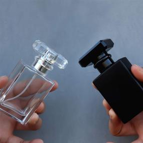 img 1 attached to Perfume Bottles Atomizer Composed Black Clear