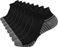 🏃 coovan men's athletic running ankle socks, 8 pairs with cushion tab, low cut sports socks for men logo