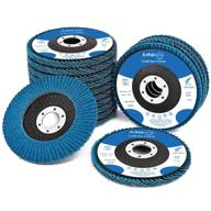 amoolo 4 1/2 inch zirconia flap discs (20 pcs) - high density abrasive grinding discs for metal/wood - 40 60 80 120 grit angle grinder sanding wheel - 7/8 inch arbor size logo