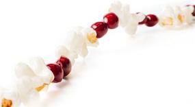 img 3 attached to 🍿 CraftMore Popcorn and Cranberry Plastic Garland: Festive Décor for any Occasion!