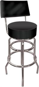 img 1 attached to 🎮 High-quality Trademark Gameroom Swivel Bar Stool with Padded Black Seat and Back