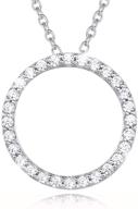 💍 agvana sterling silver circle necklace - christmas gifts for women - 5a cubic zirconia cz halo open eternity circle pendant - dainty fine jewelry - anniversary birthday gifts for girls, mom, wife, her, yourself logo