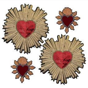 img 4 attached to 🌸 Exquisite Floral Embroidered Appliques for Fashionable Clothing