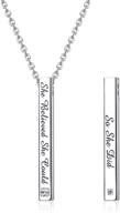 milacolato sterling silver sister necklaces: engraved 'she believed she could so she did' inspiration jewelry set for sisters and friends logo