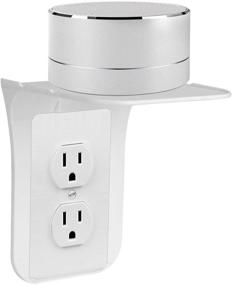 img 4 attached to 🔌 Easy Installation Outlet Shelf - Speaker Power Perch, Holds up to 10 lbs - White (1 Pack)