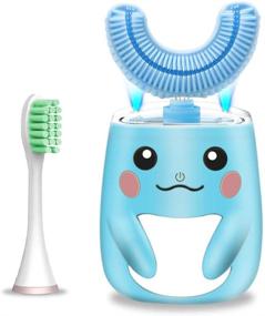 img 4 attached to U-Shaped Autobrush Toothbrush for Kids 2-7 Years Old, 6 Gear Speed Mode, IPX7 Waterproof, Sensitive Teeth, 360° Oral Cleaning, Automatic Toothbrush for Baby Toddler (Blue)