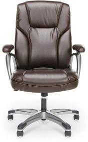 img 3 attached to 🪑 Premium Ergonomic Swivel Chair: Essentials High-Back Leather Executive Office/Computer Chair with Arms (ESS-6030-BRN)