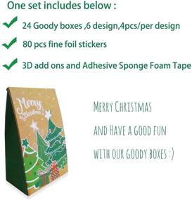 img 1 attached to 🎁 Christmas Goodie Bags Bulk Set: 24 Assorted Gift Bags + 80 Christmas Gift Stickers