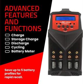 img 1 attached to ⚡️ Venom Pro Quad LiPo Battery Fast Charger: 4 Port, 100W Each, AC DC 7A Fast NiMH LiHV LiPo Balance Charger Discharger