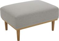 🪑 rivet alvin contemporary living room ottoman, 29.5 inches wide, light grey - amazon brand logo