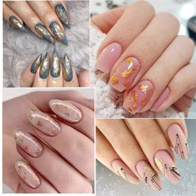 img 1 attached to 💅 24 сетки фольги для ногтей, голографические алюминиевые наклейки для ногтей | Наклейки для ногтей, паетки 3D глиттер, декорации | DIY аксессуары для маникюра | Радужные материалы для ногтей | Золотые наклейки для ногтей