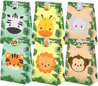 🦁 24 pcs safari goodie bags with stickers - jungle party favors for a wild birthday celebration logo