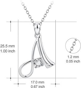 img 2 attached to Silver YFN Alphabet Pendant 🔤 Necklace - Initial Letter Jewelry for Women