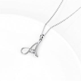 img 1 attached to Silver YFN Alphabet Pendant 🔤 Necklace - Initial Letter Jewelry for Women