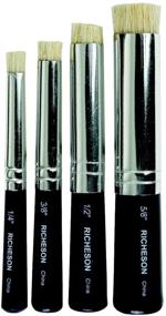 img 1 attached to 🖌️ Cedar Canyon Textiles Shiva Stencil Brush Set-4/Pkg.: A Must-Have for Precision Stenciling