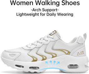 img 3 attached to 👟 Autper Women's Air Athletic Tennis Running Sneakers: Lightweight, Breathable, Fashionable Walking Shoes (US 5.5-10) - Perfect for Sports, Gym, and Jogging