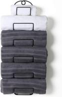 🍷 space-saving wall mounted metal wine rack towel shelf - stylish black soduku towel rack for bathroom logo