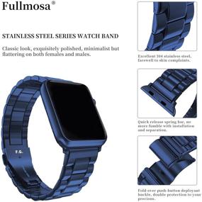 img 1 attached to Fullmosa Compatible Apple Stainless IWatch Accessories & Supplies
