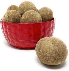 img 2 attached to 🐑 Alpaca Home: 100% Alpaca Wool Dryer Balls - Made in USA - Set of 3 - Chemical-Free, All-Natural Fabric Softener & Dryer Sheet Replacement, Hypo-Allergenic & Reusable - Decreases Drying Time