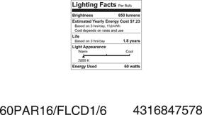 img 2 attached to 💡 GE Lighting 47578 60-Watt Edison Halogen Floodlight PAR16 Light Bulb: Enhanced Illumination for Versatile Lighting Solutions