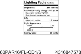 img 1 attached to 💡 GE Lighting 47578 60-Watt Edison Halogen Floodlight PAR16 Light Bulb: Enhanced Illumination for Versatile Lighting Solutions