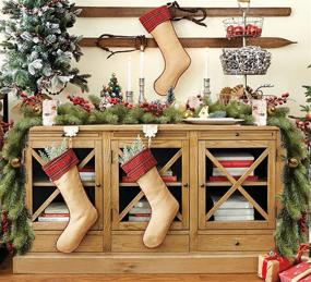 img 2 attached to Artiflr Christmas Artificial Fireplaces Decorations Seasonal Decor for Wreaths, Garlands & Swags