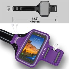 img 3 attached to 📱 J&D Armband: Perfect Fit for Samsung Galaxy S21/S20+/S20 Plus/Note 10/S8 Active/S7 Active/S7 Edge/iPhone XR, Ideal Sports Armband with Key Holder Slot and Seamless Earphone Connection for Workout Running