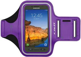 img 4 attached to 📱 J&D Armband: Perfect Fit for Samsung Galaxy S21/S20+/S20 Plus/Note 10/S8 Active/S7 Active/S7 Edge/iPhone XR, Ideal Sports Armband with Key Holder Slot and Seamless Earphone Connection for Workout Running