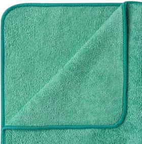 img 2 attached to 🌿 Avalon Towels: Premium Microfiber Cleaning Cloths (Pack of 36) – Multi Purpose, 16"x16" Soft Cloths for Dusting, Polishing, Scrubbing, and Absorbent Cleaning - Green