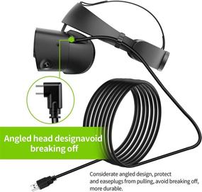 img 3 attached to 🔌 10FT USB C VR-кабель высокой скорости для Oculus Quest / Quest 2 - расширитель передачи данных для гарнитуры виртуальной реальности Oculus Quest и игрового ПК, быстрая зарядка совместима с USB C зарядным устройством (3M)