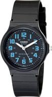 ⌚ часы casio unisex mq-71-2bcf с классическими светящимися стрелками: стильный черный ремешок из смолы логотип