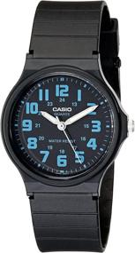 img 4 attached to ⌚ Часы Casio Unisex MQ-71-2BCF с классическими светящимися стрелками: стильный черный ремешок из смолы