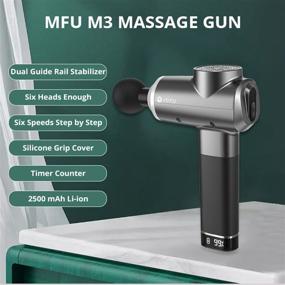 img 1 attached to 🏻 M3 Massage Gun: Ultimate Deep Tissue Massager for Effective Muscle Pain Relief and Fitness Recovery (Black)