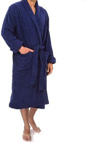 img 3 attached to Cotton Fleece Bathrobe for Comfortable Sleep and Lounge