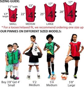 img 2 attached to 🏅 High-Quality LVL10 Sports Pinnies - Reversible, Numbered Practice Vests for Soccer & Basketball Scrimmages - Pack of 12 - Kids & Adults