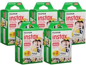 img 1 attached to 📸 Authentic Fujifilm Instax Mini Instant Film - (100 Sheets), 10 Sheets of 5 Pack × 2 - Genuine Product