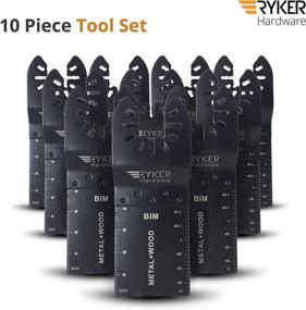 img 1 attached to 🔪 Versatile 10 Piece Quick Release Oscillating Saw Blades - Bi-Metal Blades for Wood and Metal Cutting - Universal Fit for Multiple Brands (Fein Multimaster, Dewalt, Makita, Milwaukee, Rockwell, Dremel)