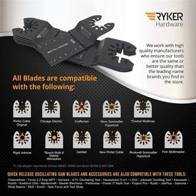 img 2 attached to 🔪 Versatile 10 Piece Quick Release Oscillating Saw Blades - Bi-Metal Blades for Wood and Metal Cutting - Universal Fit for Multiple Brands (Fein Multimaster, Dewalt, Makita, Milwaukee, Rockwell, Dremel)