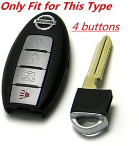 img 1 attached to 🔑 KAWIHEN Silicone Keyless Entry Smart Remote Key Fob Cover - Compatible with 350Z 370Z Altima Armada GT-R Leaf Pathfinder Rogue Sentra Maxima Murano Versa CWTWB1U840 285E3-3SG0D