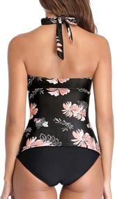 img 1 attached to Holipick Swimsuit Halter Control Tankini Women's Clothing