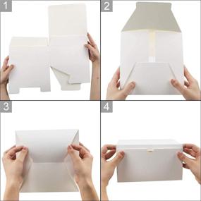 img 1 attached to 🎁 Белые подарочные коробки Moretoes, 12 штук: универсальные бумажные подарочные коробки для различных случаев - свадеб, предложений сердца подружкам невесты, выпускных, дней рождения, помолвок и Рождества.