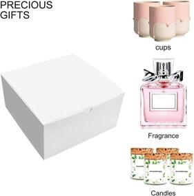 img 2 attached to 🎁 Белые подарочные коробки Moretoes, 12 штук: универсальные бумажные подарочные коробки для различных случаев - свадеб, предложений сердца подружкам невесты, выпускных, дней рождения, помолвок и Рождества.