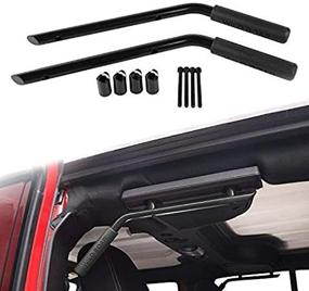 img 4 attached to Улучшите стиль своего джипа с черными задними захватами Voodonala Roll Bar - подходит для Jeep JK Wrangler Unlimited 4-Door 2007-2018.
