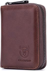 img 4 attached to 💼 Stylish Genuine Leather Wallet Holder with Zipper - Essential Men's Accessories